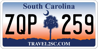 SC license plate ZQP259
