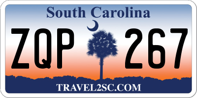 SC license plate ZQP267