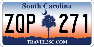 SC license plate ZQP271