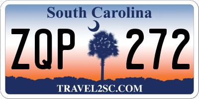 SC license plate ZQP272