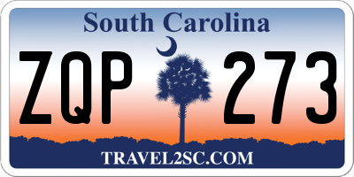 SC license plate ZQP273