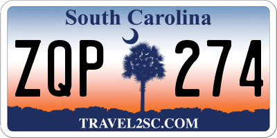 SC license plate ZQP274