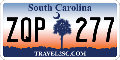 SC license plate ZQP277