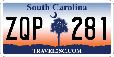 SC license plate ZQP281