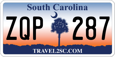 SC license plate ZQP287