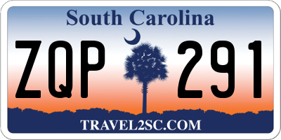 SC license plate ZQP291