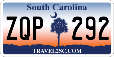 SC license plate ZQP292
