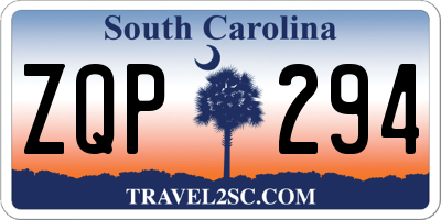 SC license plate ZQP294