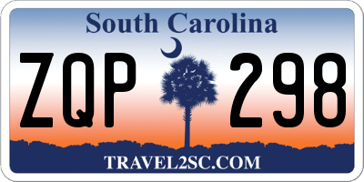 SC license plate ZQP298