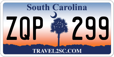 SC license plate ZQP299