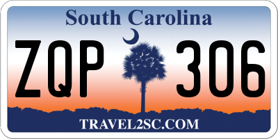 SC license plate ZQP306