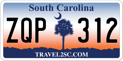 SC license plate ZQP312