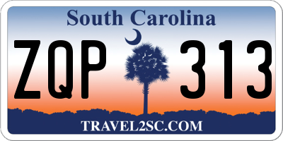 SC license plate ZQP313