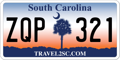 SC license plate ZQP321