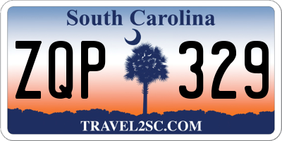 SC license plate ZQP329