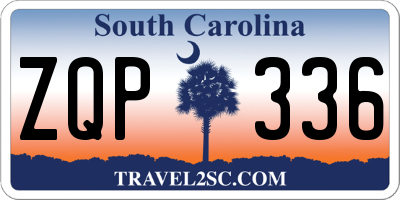 SC license plate ZQP336