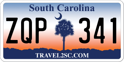 SC license plate ZQP341