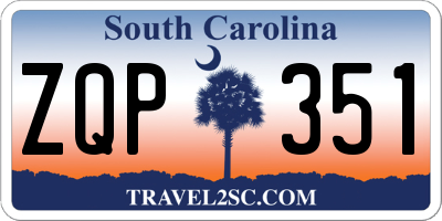 SC license plate ZQP351