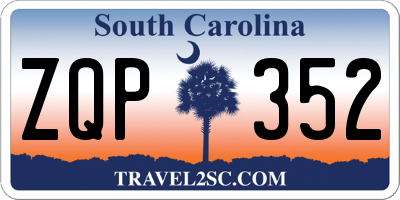 SC license plate ZQP352