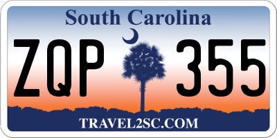 SC license plate ZQP355