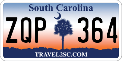 SC license plate ZQP364