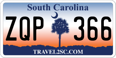 SC license plate ZQP366