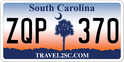 SC license plate ZQP370