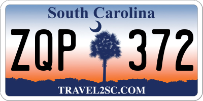 SC license plate ZQP372