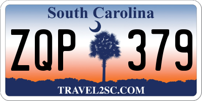 SC license plate ZQP379