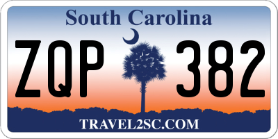 SC license plate ZQP382