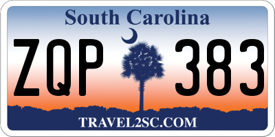 SC license plate ZQP383