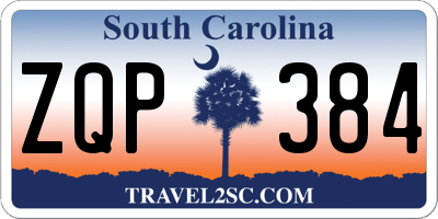 SC license plate ZQP384