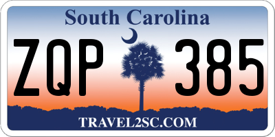 SC license plate ZQP385