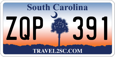 SC license plate ZQP391