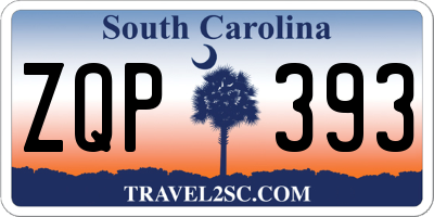 SC license plate ZQP393