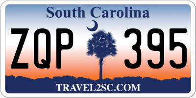 SC license plate ZQP395