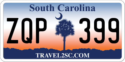 SC license plate ZQP399