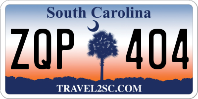 SC license plate ZQP404