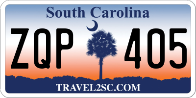 SC license plate ZQP405