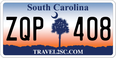 SC license plate ZQP408