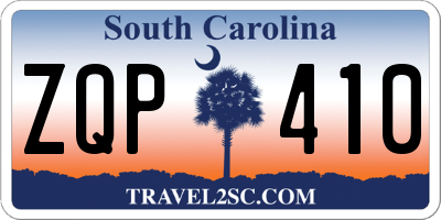 SC license plate ZQP410