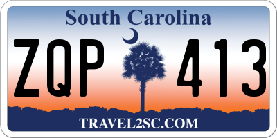 SC license plate ZQP413