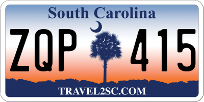 SC license plate ZQP415