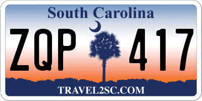 SC license plate ZQP417
