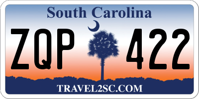 SC license plate ZQP422