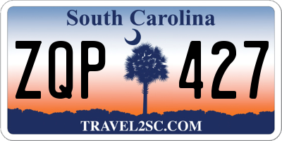 SC license plate ZQP427