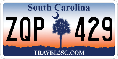SC license plate ZQP429