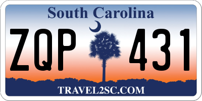 SC license plate ZQP431