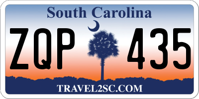SC license plate ZQP435