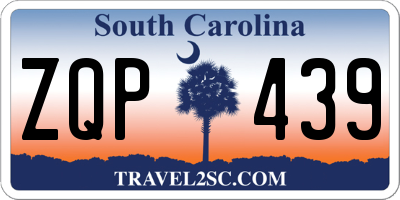 SC license plate ZQP439